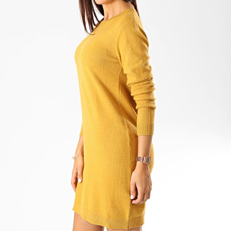 Only - Robe Pull Femme Marco Jaune Moutarde